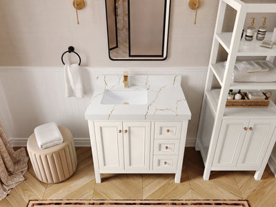 Nashville 36 in. W x 22 in. D Left Offset Sink Bathroom Vanity