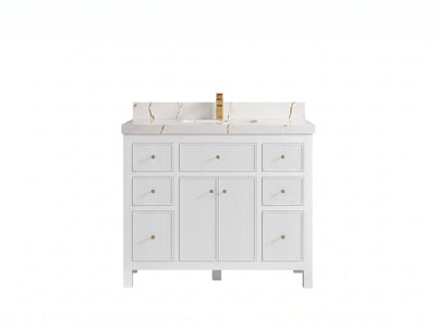 Sonoma 42 in W x 22 in D Free Standing Reeded Single Sink Bathroom Vanity