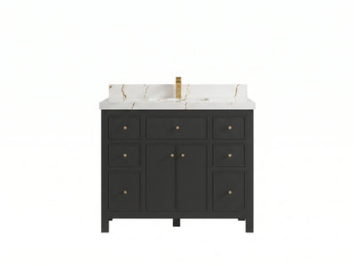 Sonoma 42 in W x 22 in D Free Standing Reeded Single Sink Bathroom Vanity
