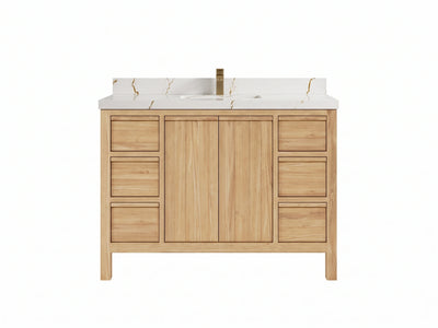 Elizabeth Teak Wood 48 in. W x 22 in. D Single Sink Bathroom Vanity
