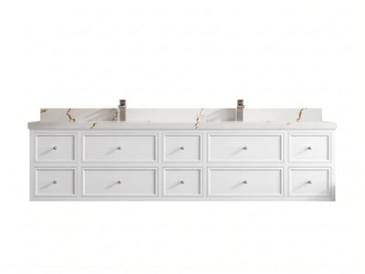 Roswell Floating 84 in. W x 22 in. D Double Sink Bathroom Vanity