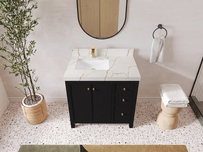 Chicago 36 in. W x 22 in. D Left Offset Sink Bathroom Vanity