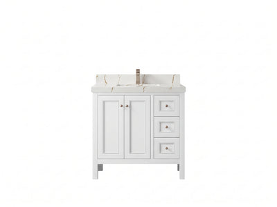 Nashville 36 in. W x 22 in. D Left Offset Sink Bathroom Vanity