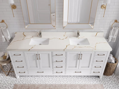 Malibu 84 in. W x 22 in. D Double Sink Bathroom Vanity