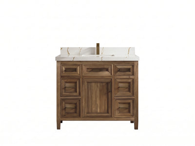 Santa Monica Teak Wood 42 in. W x 22 in. D Single Sink Bathroom Vanity
