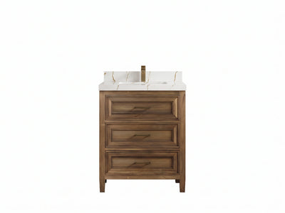 Santa Monica Teak Wood 30 in. W x 22 in. D Single Sink Bathroom Vanity
