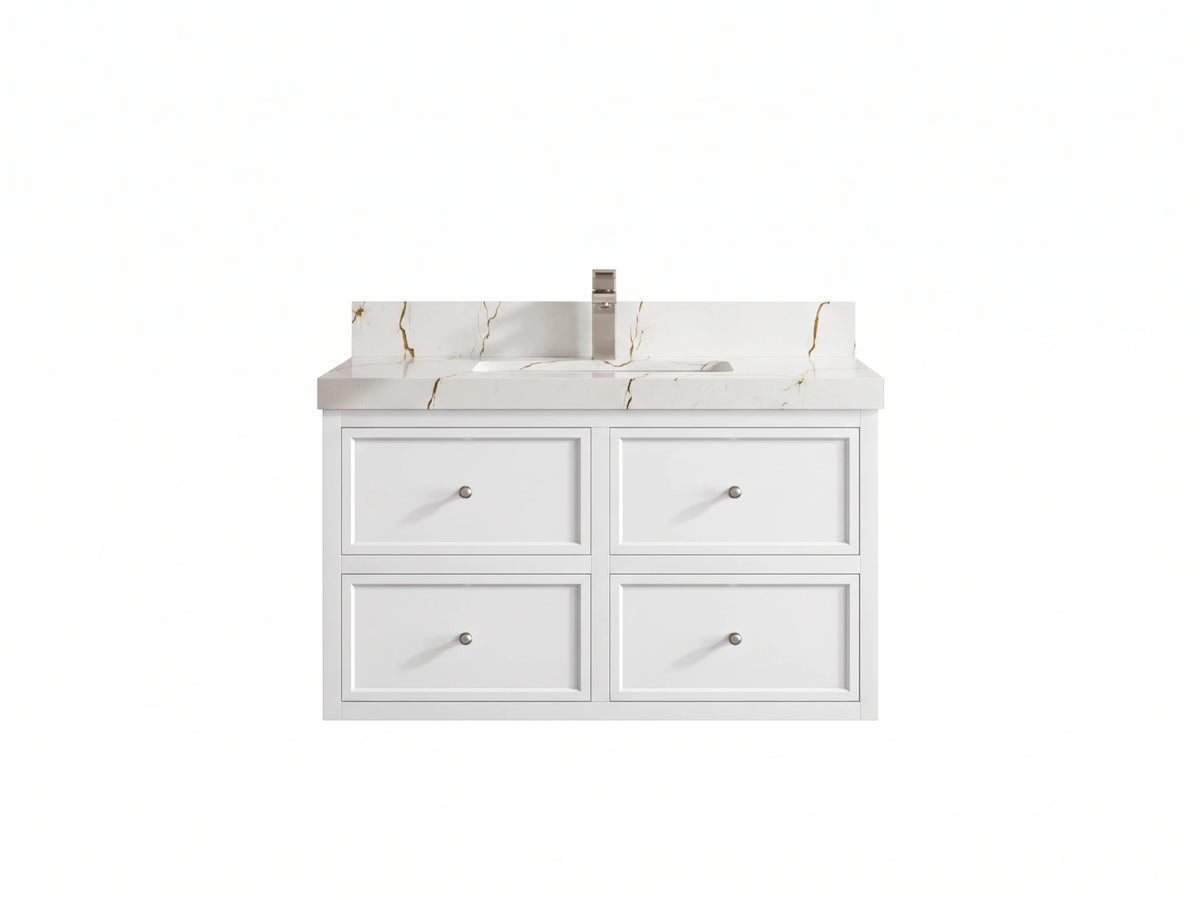 Roswell Floating 36 in. W x 22 in. D Center Sink Bathroom Vanity