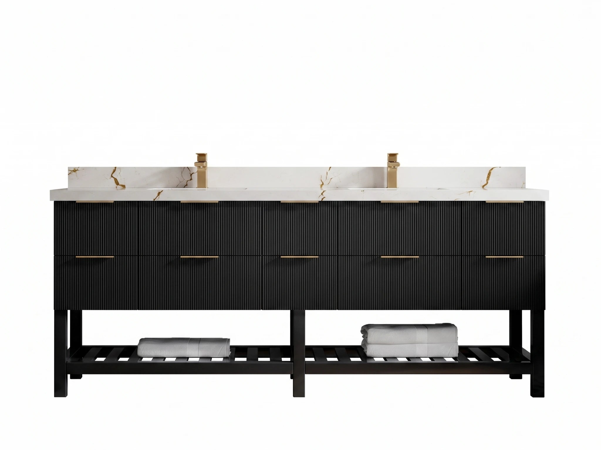 Catalina 84 in. W x 22 in. D Double Sink Bathroom Vanity
