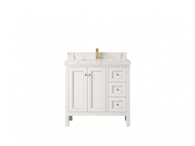 Nashville 36 in. W x 22 in. D Left Offset Sink Bathroom Vanity