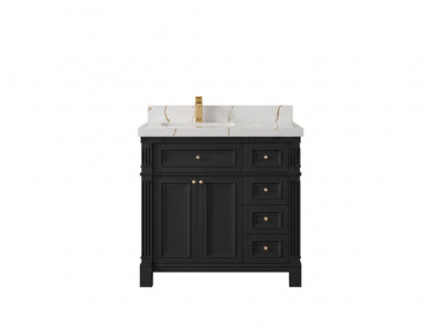 Paris 36 in. W x 22 in. D Left Offset Sink Bathroom Vanity