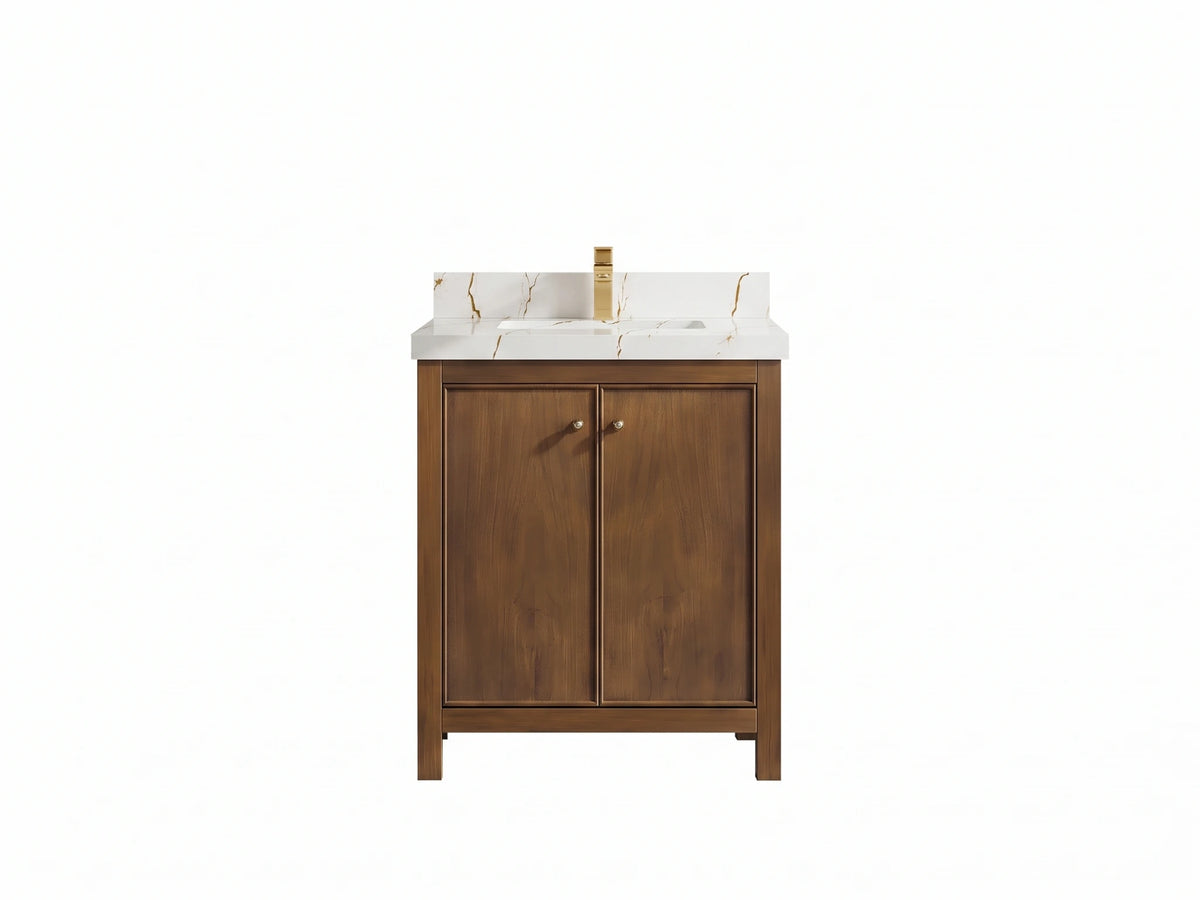 Chicago Teak 30 in. W x 22 in. D Single Sink Bathroom Vanity