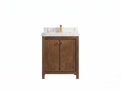 Chicago Teak 30 in. W x 22 in. D Single Sink Bathroom Vanity