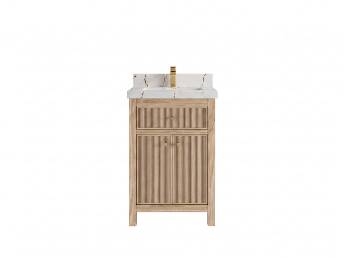Sonoma Teak Wood 24 in. W x 22 in. D Single Sink Bathroom Vanity