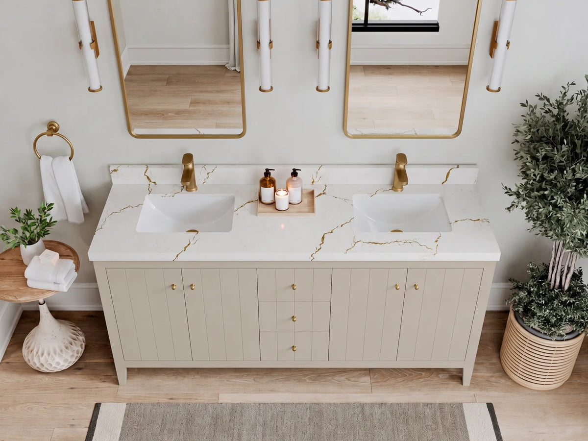 Atlanta 72 in. W x 22 in. D Double Sink Bathroom Vanity