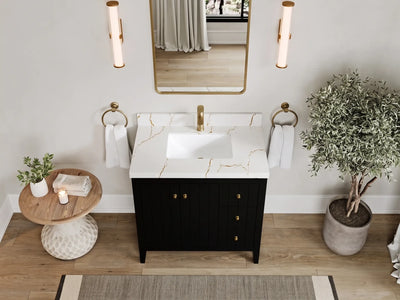 Atlanta 36 in. W x 22 in. D Center Sink Modern Bathroom Vanity