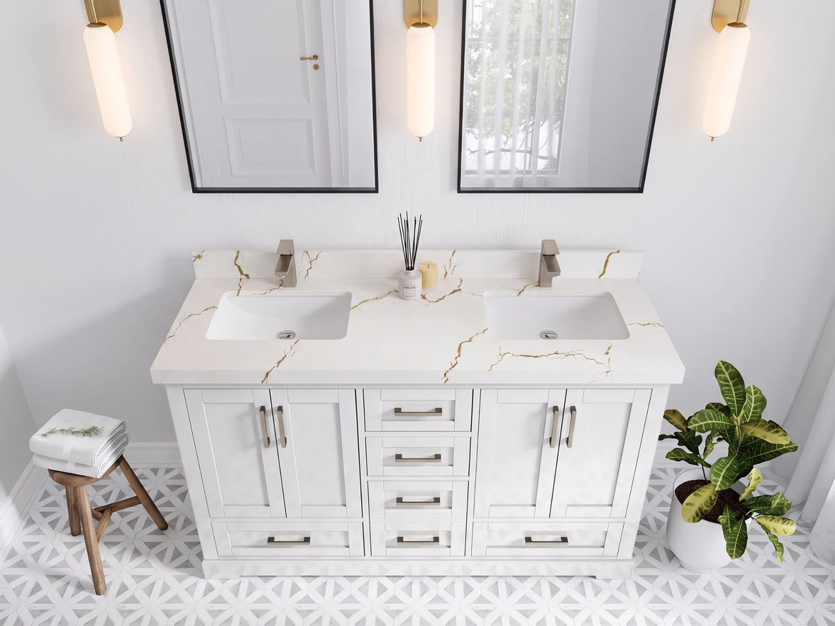 Boston 60 in. W x 22 in. D Double Sink Bathroom Vanity
