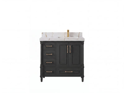 Aberdeen 36 in. W x 22 in. D Right Offset Sink Bathroom Vanity