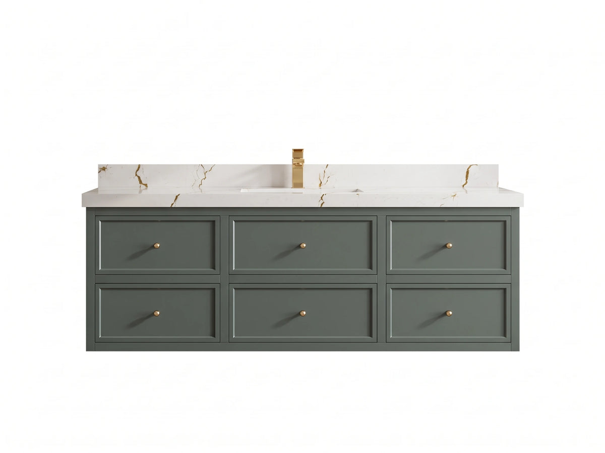 Roswell Floating 60 in. W x 22 in. D Single Sink Bathroom Vanity