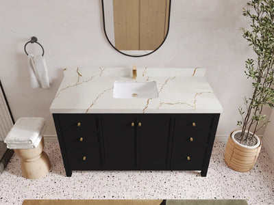 Chicago 60 in. W x 22 in. D Single Sink Bathroom Vanity