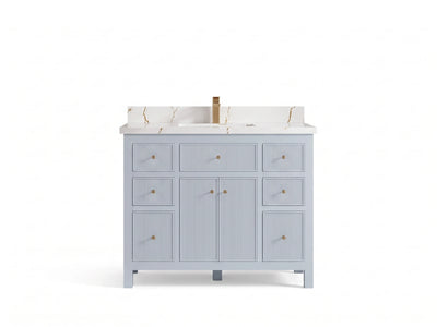 Sonoma 42 in W x 22 in D Free Standing Reeded Single Sink Bathroom Vanity