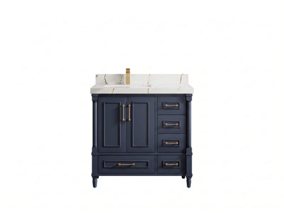 Aberdeen 36 in. W x 22 in. D Left Offset Sink Bathroom Vanity
