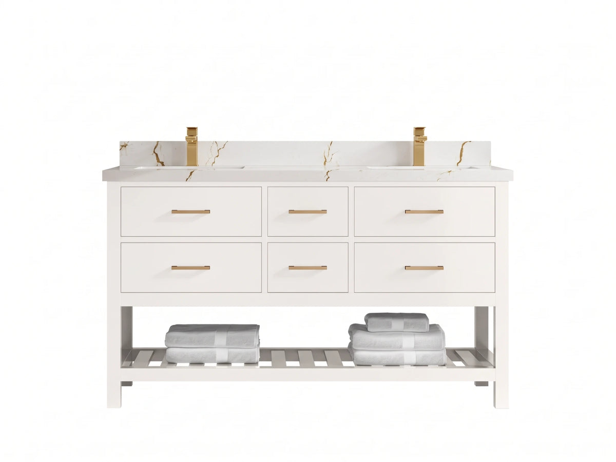 Parker 60 in. W x 22 in. D Double Sink Bathroom Vanity