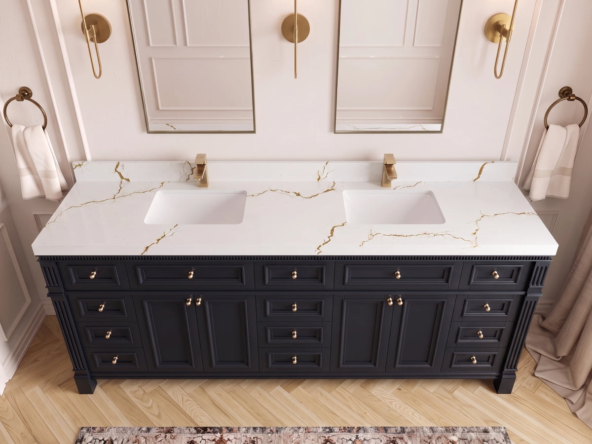 Paris 84 in. W x 22 in. D Double Sink Bathroom Vanity