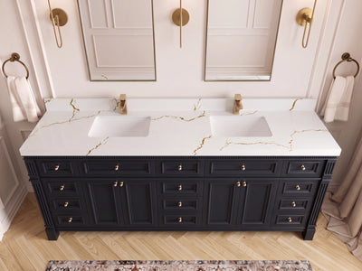 Paris 84 in. W x 22 in. D Double Sink Bathroom Vanity