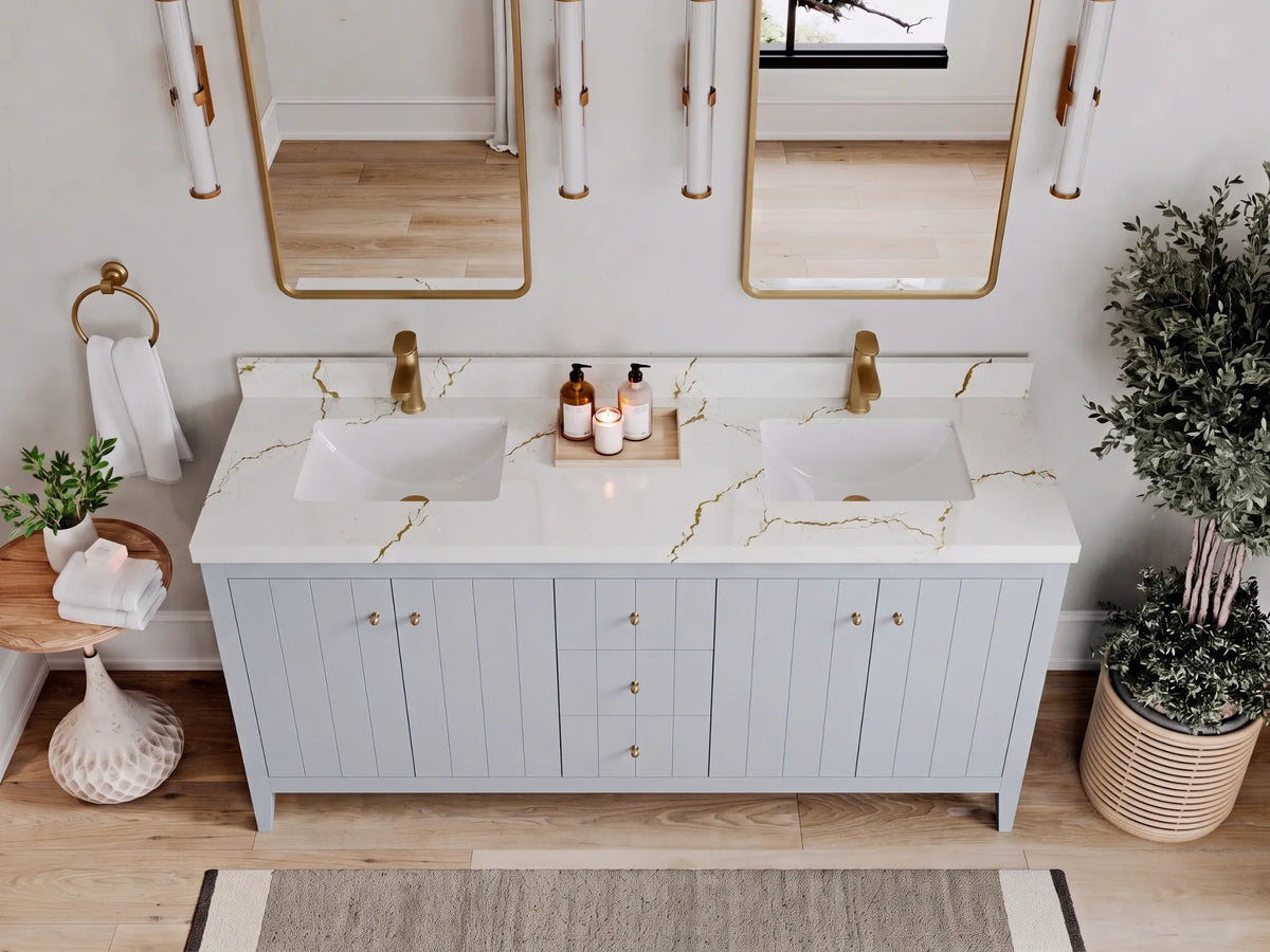 Atlanta 72 in. W x 22 in. D Double Sink Bathroom Vanity