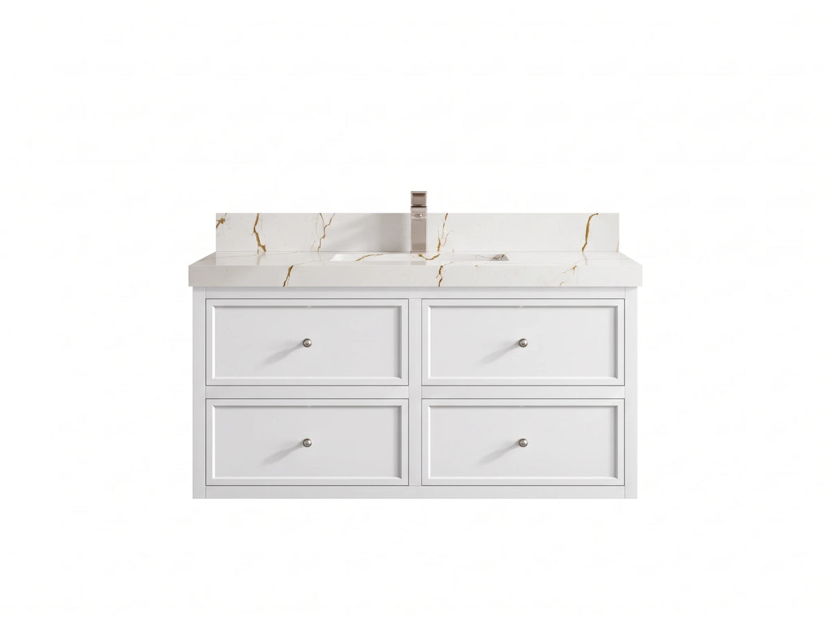 Roswell Floating 42 in. W x 22 in. D Single Sink Bathroom Vanity