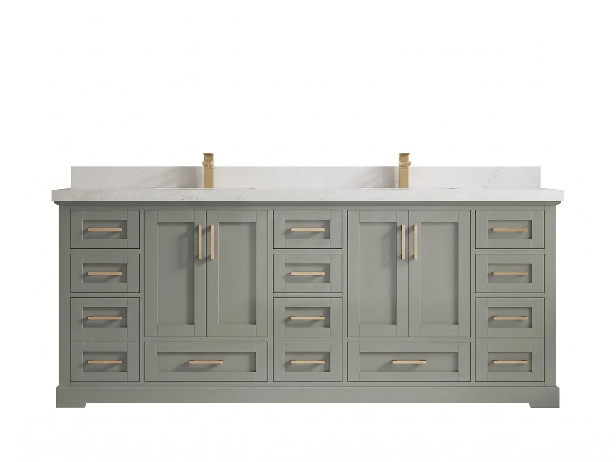 Boston 84 in. W x 22 in. D Double Sink Bathroom Vanity