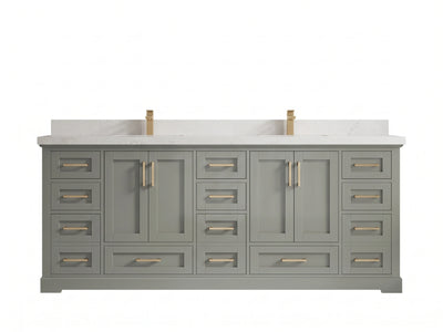 Boston 84 in. W x 22 in. D Double Sink Bathroom Vanity