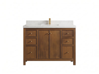 Chicago Teak 48 in. W x 22 in. D Single Sink Bathroom Vanity