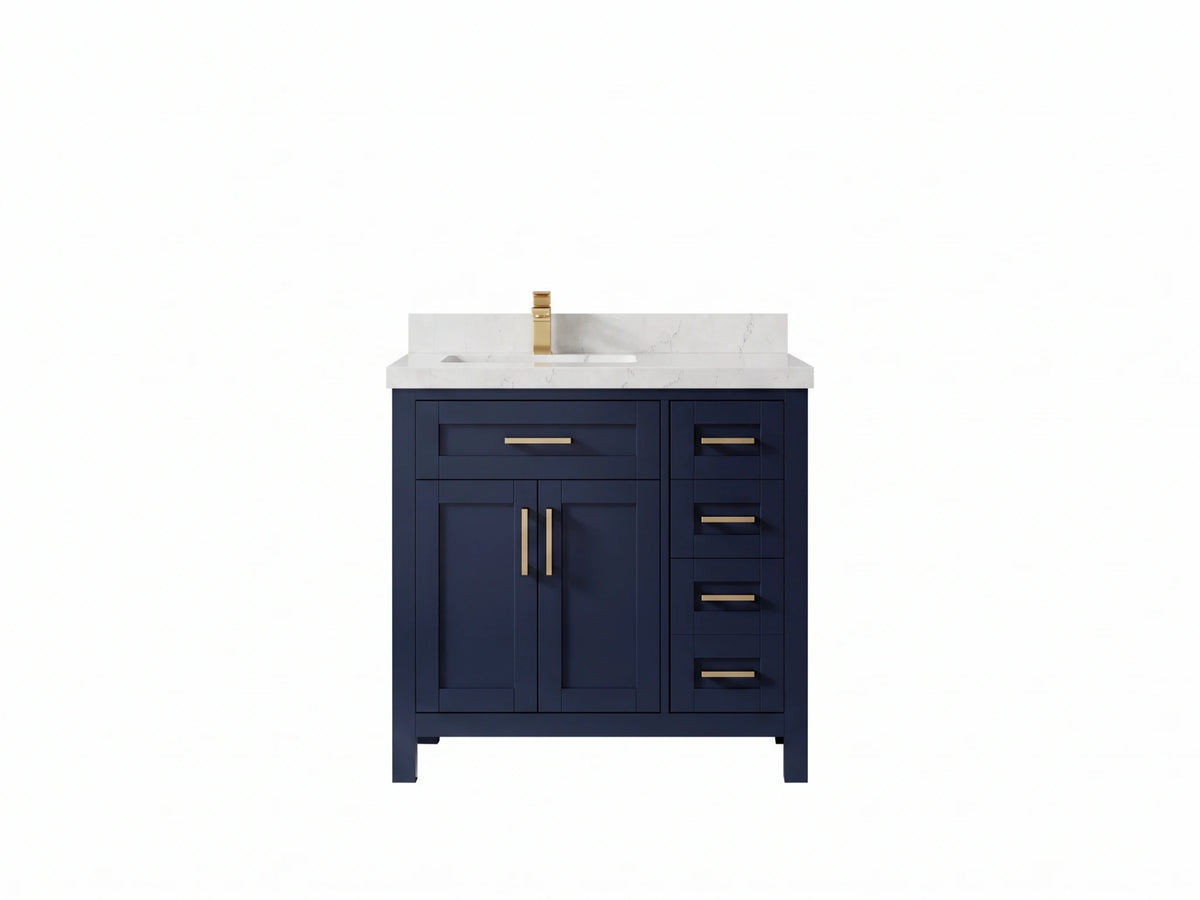 Cambridge 36 in. W x 22 in. D Left Offset Sink Bathroom Vanity