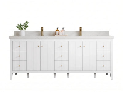 Atlanta 84 in. W x 22 in. D Double Sink Bathroom Vanity
