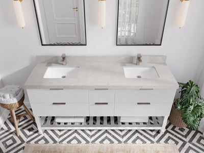 Catalina 72 in W x 22 in D Free Standing Reeded Double Sink Bathroom Vanity
