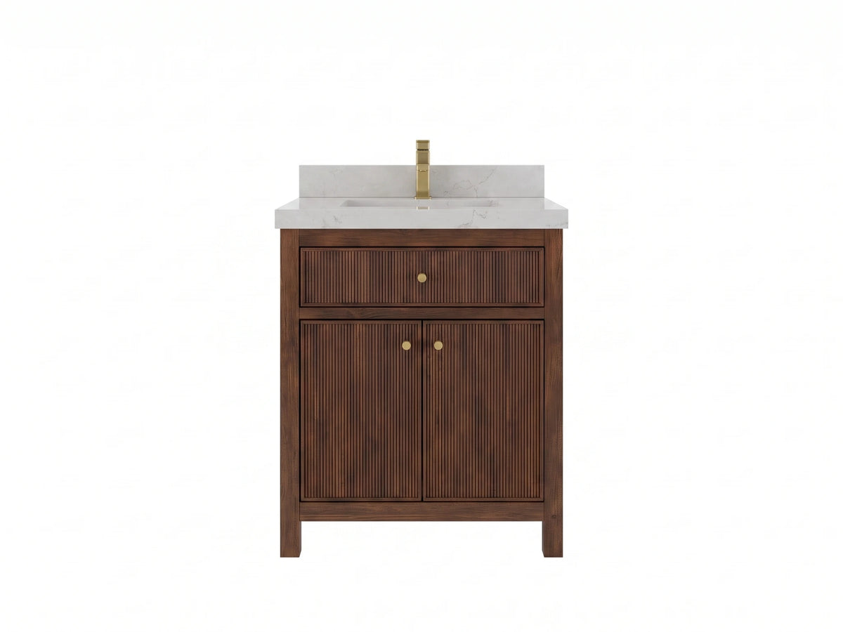 Sonoma Teak Wood 30 in. W x 22 in. D Single Sink Bathroom Vanity