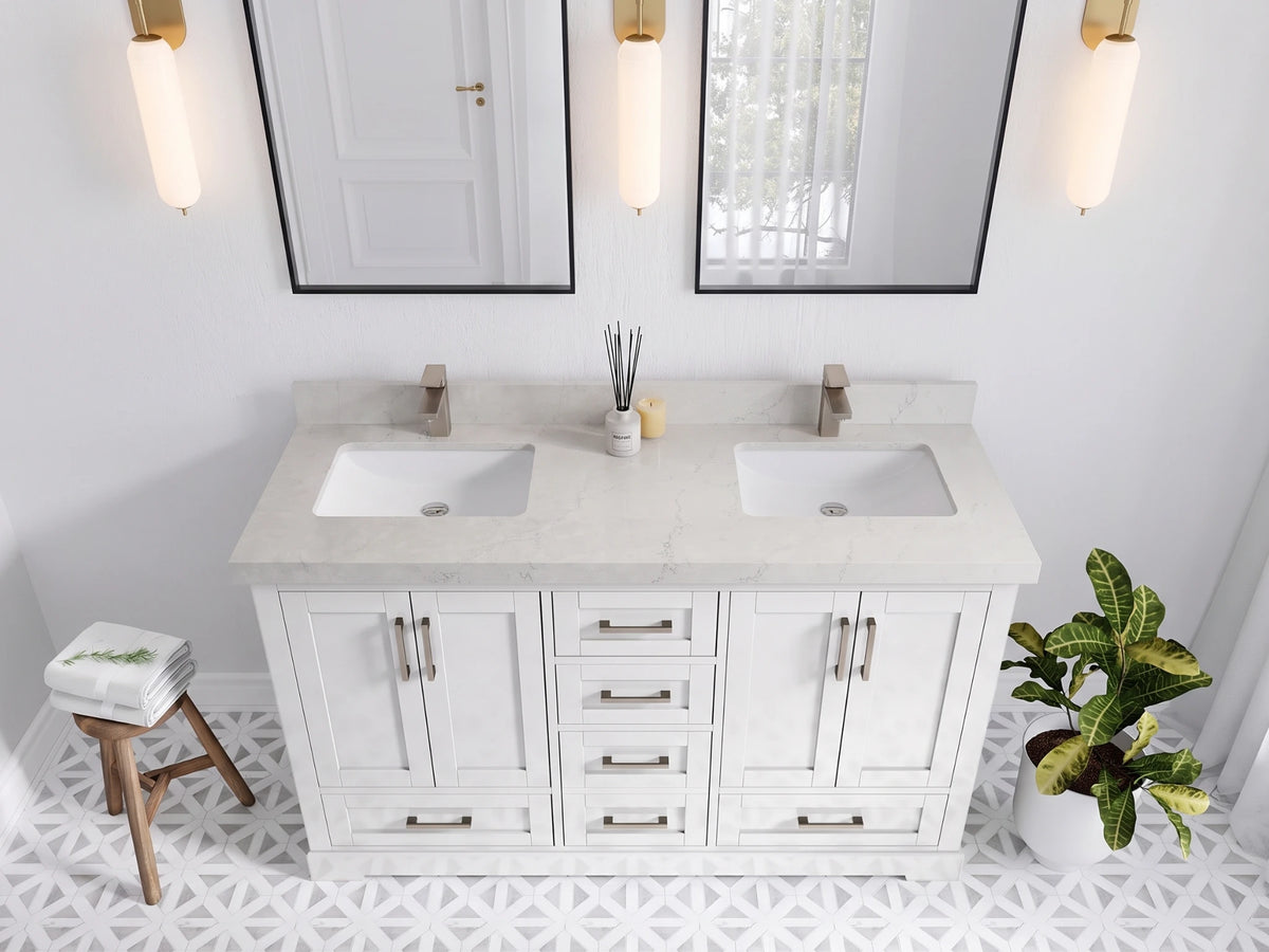 Boston 60 in. W x 22 in. D Double Sink Bathroom Vanity