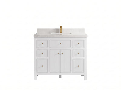 Sonoma 42 in W x 22 in D Free Standing Reeded Single Sink Bathroom Vanity