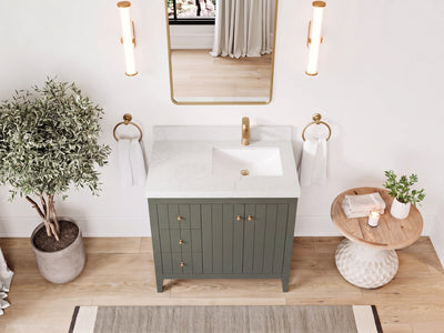 Atlanta 36 in. W x 22 in. D Left Offset Sink Bathroom Vanity