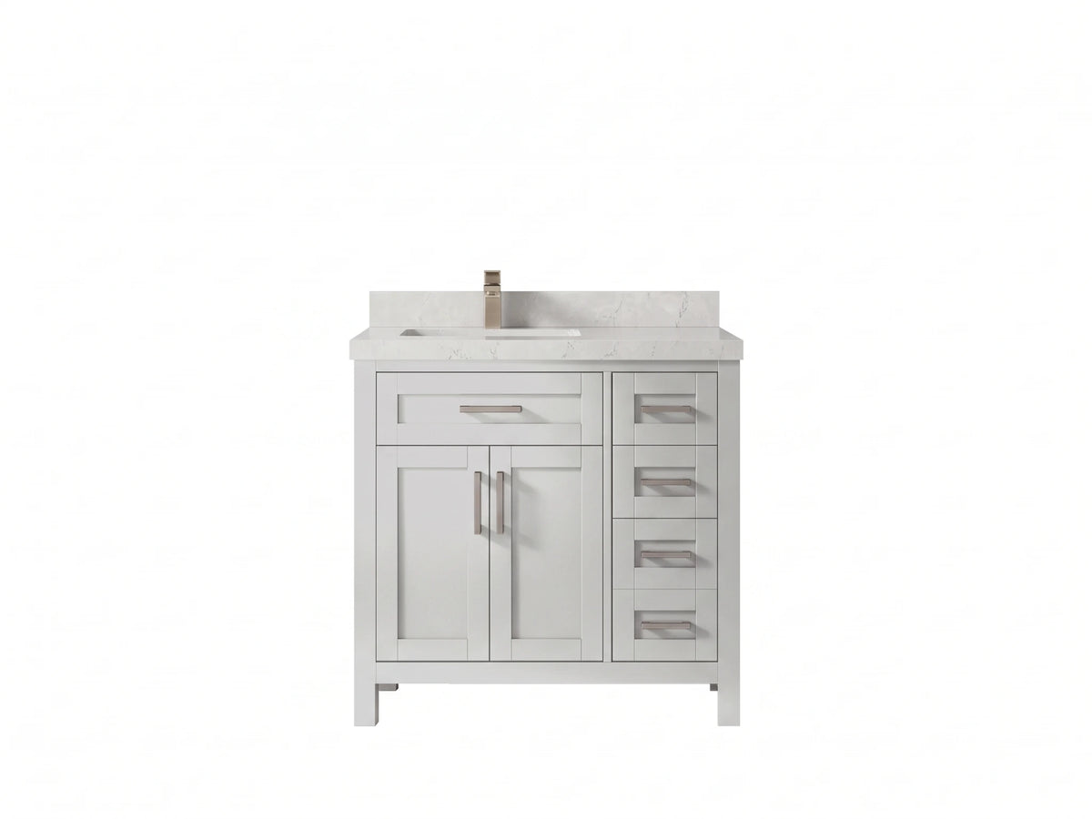 Cambridge 36 in. W x 22 in. D Left Offset Sink Bathroom Vanity