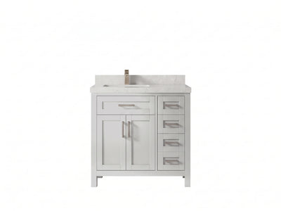 Cambridge 36 in. W x 22 in. D Left Offset Sink Bathroom Vanity