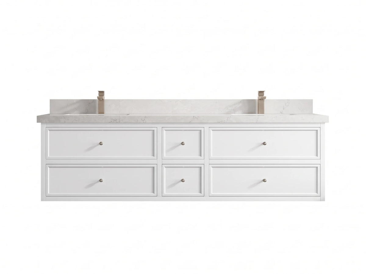 Roswell Floating 72 in. W x 22 in. D Double Sink Bathroom Vanity