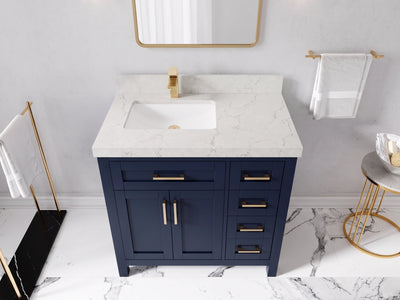 Cambridge 36 in. W x 22 in. D Left Offset Sink Bathroom Vanity