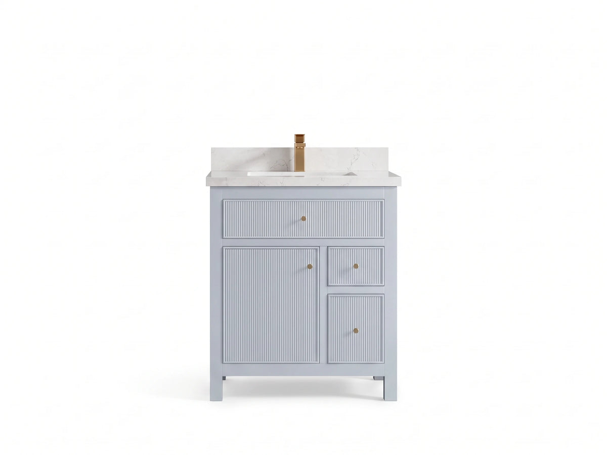 Sonoma 30 in W x 22 in D Reeded Free Standing Single Sink Bathroom Vanity