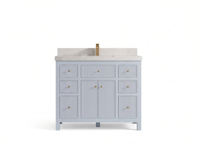 Sonoma 42 in W x 22 in D Free Standing Reeded Single Sink Bathroom Vanity