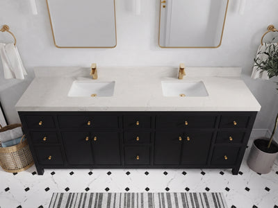 Sonoma 84 in W x 22 in D Free Standing Reeded Double Sink Bathroom Vanity