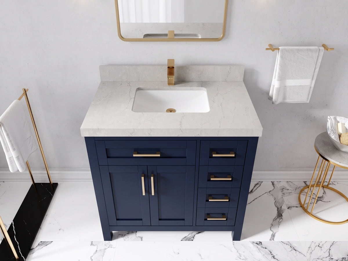 Cambridge 36 in. W x 22 in. D Single Center Sink Bathroom Vanity