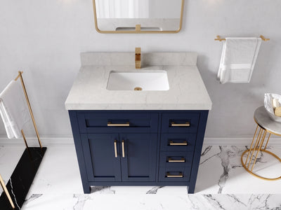 Cambridge 36 in. W x 22 in. D Single Center Sink Bathroom Vanity