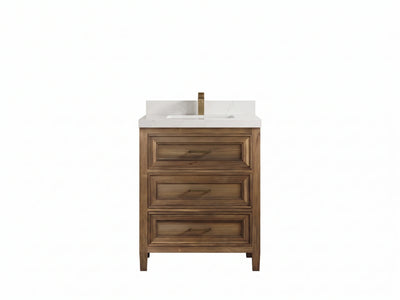 Santa Monica Teak Wood 30 in. W x 22 in. D Single Sink Bathroom Vanity